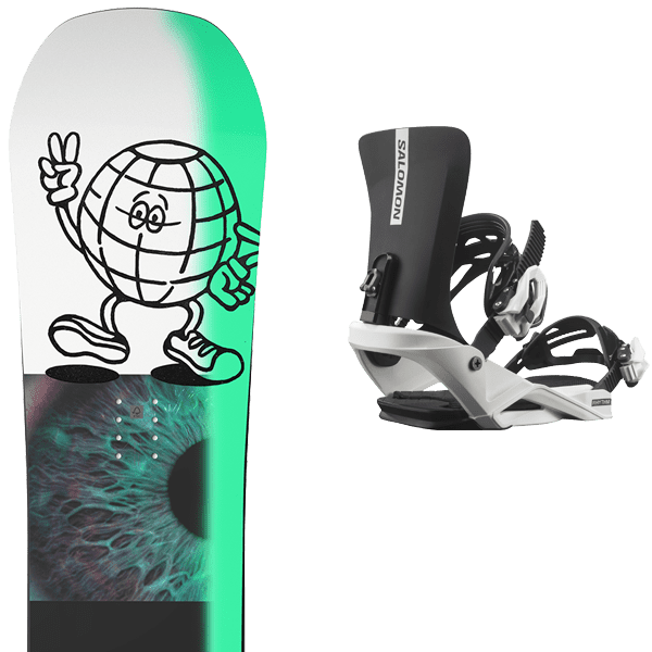 SALOMON SLEEPWALKER GROM + SALOMON RHYTHM JR BLACK/WHITE